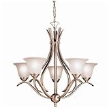 Kichler Lighting 2020NI 5 Light Chandelier, Brushed Nickel