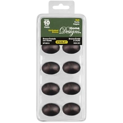 Stanley Home Designs 824391 Egg Shaped Knob 10-Pack, Oil-Rubbed Bronze