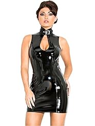 Mandarin Collar Keyhole Mini Dress 