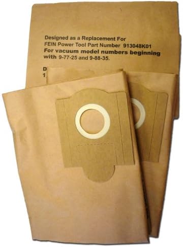 36 Count Fein Power Turbo III Replacement Paper Dust Bag 9-77-25/9-88-35