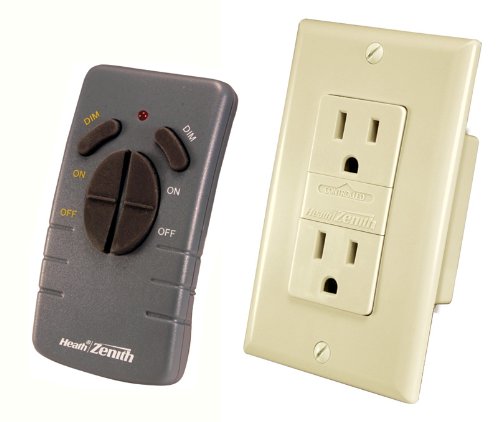 Heath Zenith WC-6020-IV Wireless Command Remote Control Receptacle Set, Ivory
