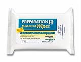 Preparation H Medicated Hemorrhoidal Wipes with Witch Hazel and Aloe, Refill Pack 48 wipes