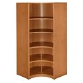 Bush Furniture Universal Wall System Corner Bookcase, Natural Cherry