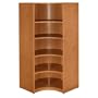Bush Furniture Universal Wall System Corner Bookcase, Natural Cherry