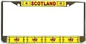 Scotland Scottish Rampant Lion Flag Chrome Metal License Plate Frame Holder