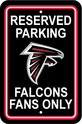 NFL Atlanta Falcons Plastic Parking Sign