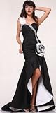 #1612 High Low One Shoulder Mermaid Pageant Evening Dress