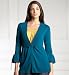 Info/Buy Frill Sleeve Plain Knit Cardigan