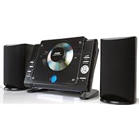 Coby CX-CD377 Micro CD Stereo System with AM/FM Tuner with Digital Display and Line-in Input (Black)