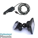 Professional Replacement Window Mount Holder + 12v/24v Car Charger for TomTom ONE V4 V5 XL XXL IQ ROUTES XL v2 CLASSIC including (all models that use round Easyport Mount) - Exclusive to DiGiShop'