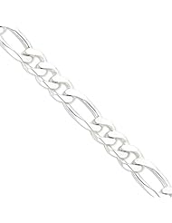 15mm, Sterling Silver, Figaro Chain, 8 inch