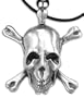 Big Skull and Crossbones Pewter Pendant