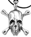 Big Skull and Crossbones Pewter Pendant