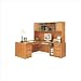 Kathy Ireland Home by Martin Furniture Contemporary L-Shape Wood Home Office Set in Oak