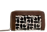 Orla Kiely Acorn Cup Big Zip Wallet - Black