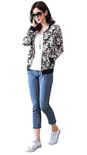 ジャケット ブルゾン 花柄 カジュアル コート アウター キュート エレガンス カジュアル レディース 秋物 冬物 可愛いスカーフ付き R427