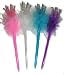 36 Assorted Princess Crown Tiara Feather Pens: Pink Purple Aqua White Party Favor