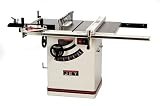 JET 708781K JWSS-CS-PF Supersaw 10-Inch Left Tilt 1-3/4 Horsepower Intermediate Saw with 30-Inch Xacta II Fence, Sliding Table, and 2 Cast Iron Extension Wings, 115/230-Volt 1 Phase