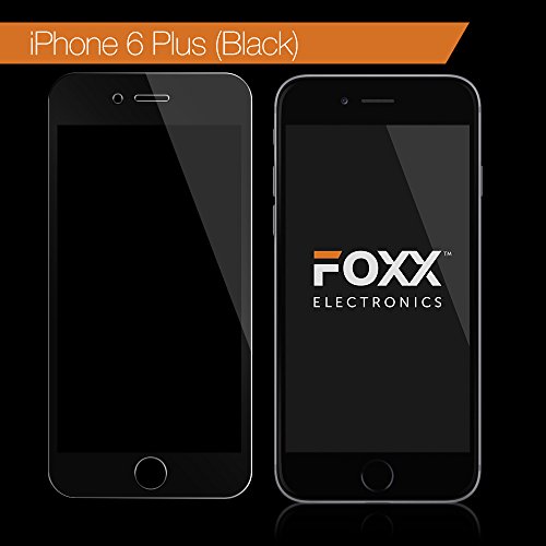 Iphone 6 Plus & Iphone 6 S Plus 5.5 Inch Tempered Glass Screen Protector FULL WIDTH with Black edge - Excellent Fitting Premium 9H Featuring Anti-scratch, Anti-fingerprint, By Foxx Electronics