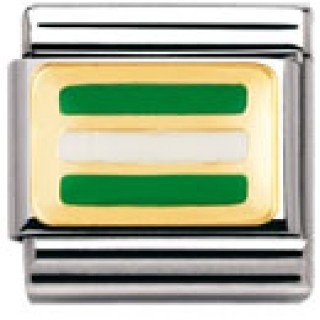 Nomination Composable Classic FLAGGEN SPORT Edelstahl, Email und 18K-Gold (Flagge von RAPI Preisvergleich