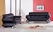 Kitchen & Housewares : Contemporary Furniture Elegant Black Leather Sofa Loveseat Set