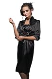 Astrapahl, Satin Jacke, Bolero, 3/4 Arm lang, Farbe schwarz
