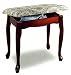 Coaster Queen Anne Style Vanity Stool with Storage, Cherry Wood Finish