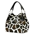 XL Brown Giraffe Designer Inspired Animal Print Handbag Purse Bag Tote XL Brown Giraffe Designer Inspired Animal Print Handbag Purse Bag Tote