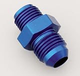 Earl's 991946 Blue Anodized Aluminum -6 Male to 1/2-20 Male Power Steering/Fuel Pump Adapter