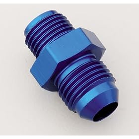 Earl's 991946 Blue Anodized Aluminum -6 Male to 1/2"-20 Male Power Steering/Fuel Pump Adapter