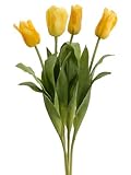 Pack of 3 Artificial Yellow French Tulip Flower Sprays 30