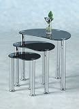 Cara Nest Of Three Tables - Black Glass 41RJCEz7MeL. SL160