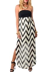 Sexy Chevron Print Zig Zag Sheer Summer Polyester/Rayon/Spandex  Dress