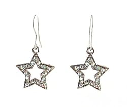 Earrings - E105 - Crystal Star ~ Clear AB