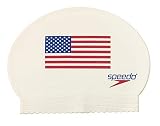 Speedo Flag Latex Swim Cap (White)