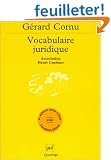 Vocabulaire juridique
