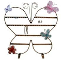 Jewelry holder - Butterfly shaped earring holder (Holds 42 pairs of Earrings)