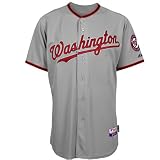 MLB Men's Washington Nationals Six Button Cool Base Authentic Road Jersey (Grey, 52/XX-Large)