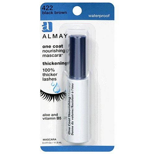 Almay Waterproof One Coat Nourishing Mascara, Thickening, Black Brown 422, 0.4-Ounce Package Almay Waterproof One Coat Nourishing Mascara, Thickening, Black Brown 422, 0.4-Ounce Package