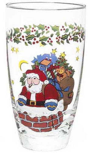 Portmeirion Studio A Christmas Story 19-1/2-Ounce Beverage Glasses, Set of 4