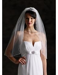 David's Bridal Elbow Length , 1 Tier Veil w/ Pearls and Crystals Style 790 by David's Bridal