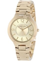 Anne Klein Womens AK/1450CHGB Everyday Classics Gold-Tone Bracelet Watch