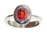 1.00 cts Genuine Garnet Ring - 14kt White or Yellow Gold LIFETIME WARRANTEE