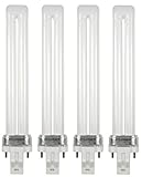 SYLVANIA 2 Pin GX-23 T4 CFL Light Bulb - SOFT WHITE 2700K - 13 Watt ~ 4 PACK