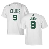 Boston Celtics Rajon Rondo White Adidas T Shirt