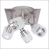 Paulmann Nice Price Spotlights A Rondell, 4 x 50W, GU10 Nickel satiniert/Satin 230V Metall/Glas