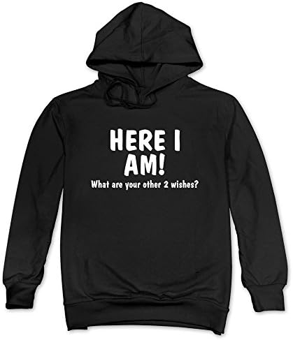 Men's Here I Am What Are Your Other 2 Wishes Black XXL Hoodie