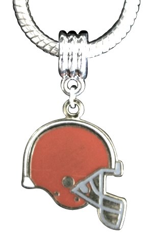 Cleveland Browns Helmet Charm Fits Most Large Hole Bead Bracelets