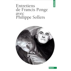 Entretiens de Francis Ponge avec Philippe Sollers