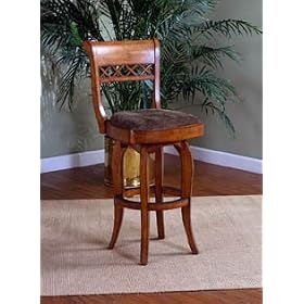 Tristan Rustic Oak Swivel Bar Stool 30 Inch